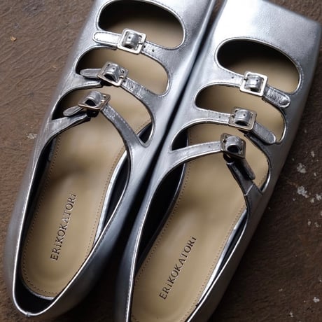 strap square flat shoes