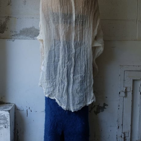 wool linen gawze l/s-t