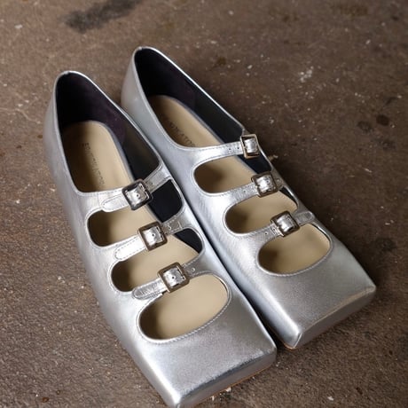 strap square flat shoes