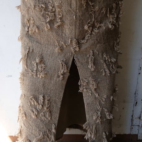 ripped wool dress