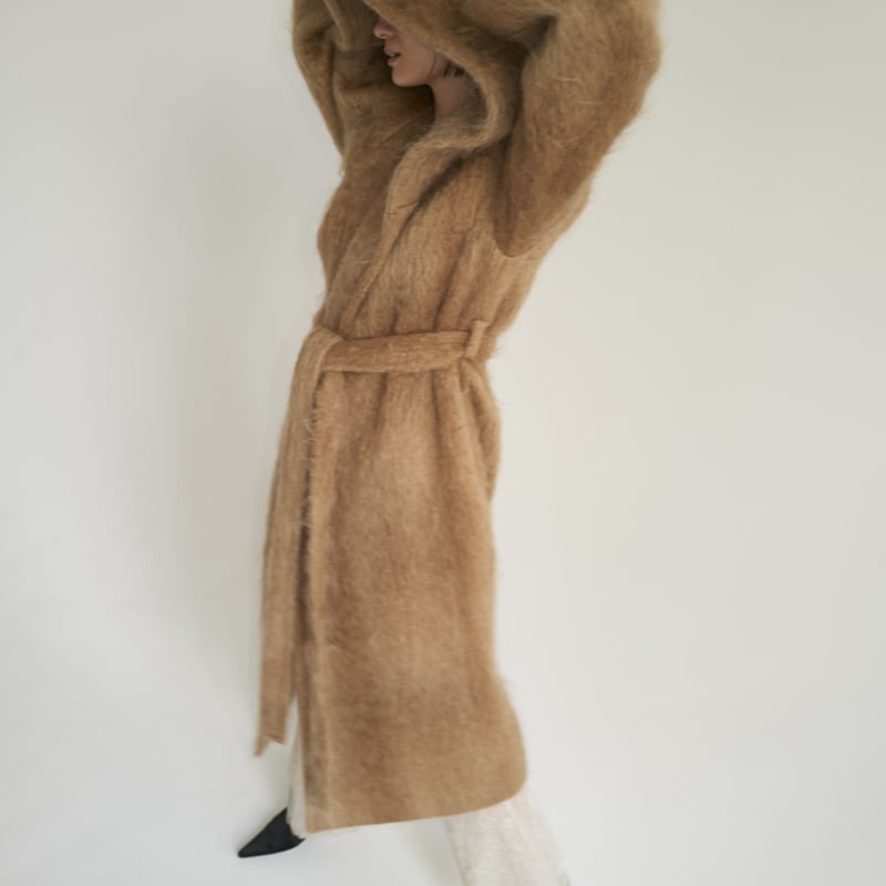 flow dye kidmohair foodie gown coat | ERiKOKATORi