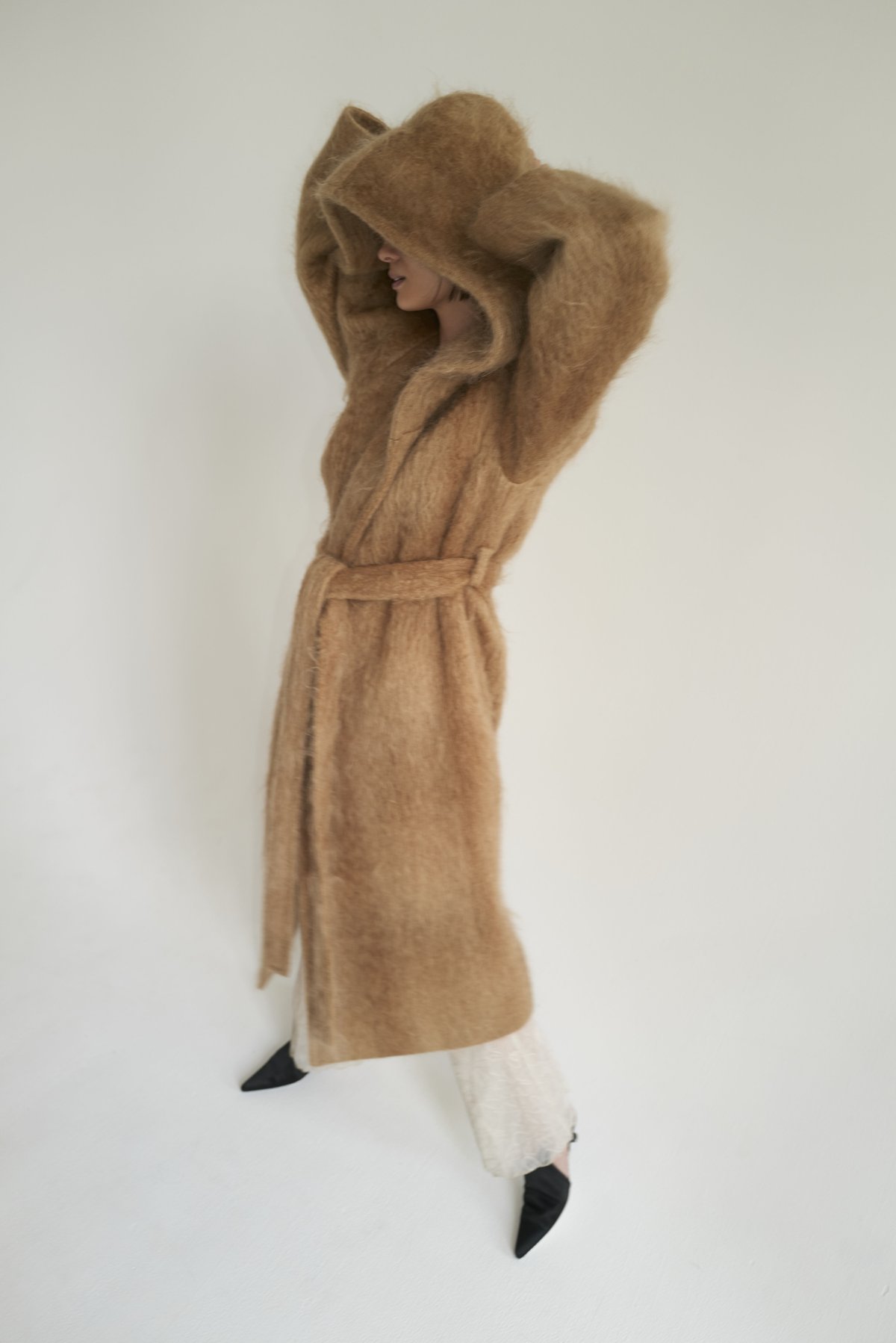 flow dye kidmohair foodie gown coat | ERiKOKATORi