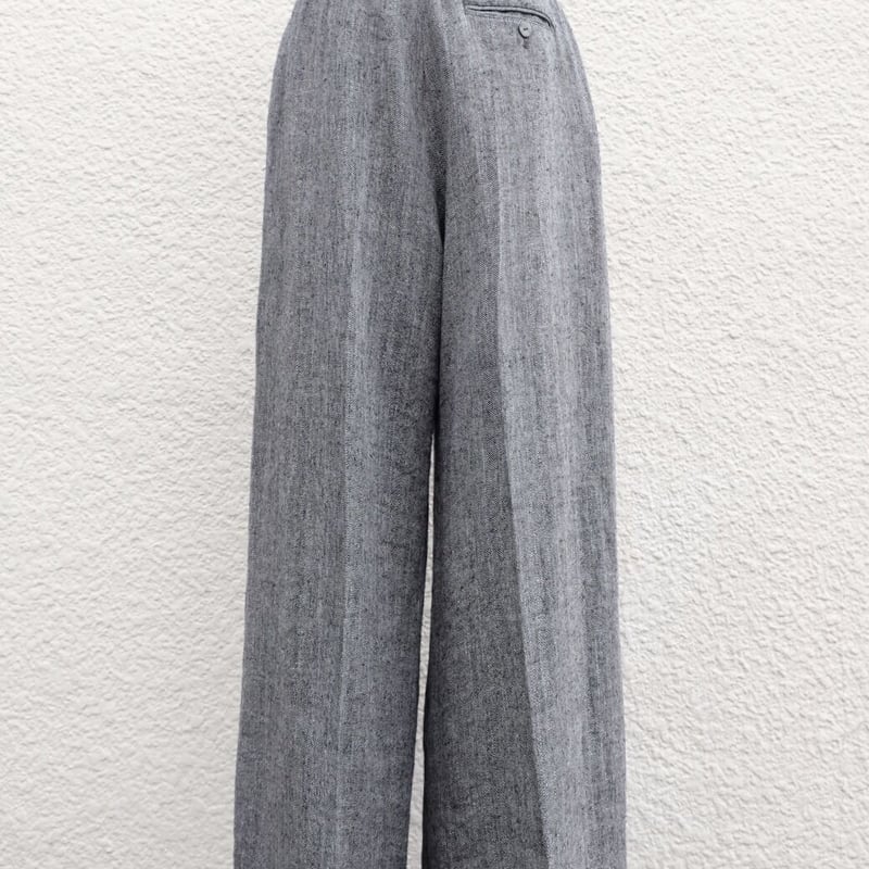 silk nep linen wide pants | ERiKOKATORi