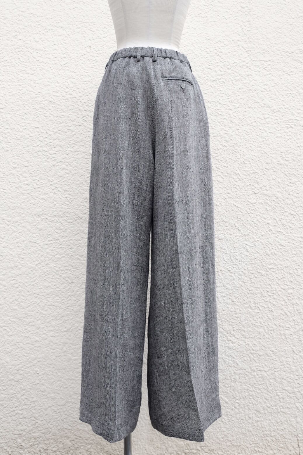silk nep linen wide pants | ERiKOKATORi