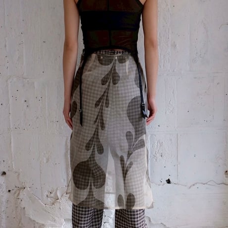 suminagashi silk skirt