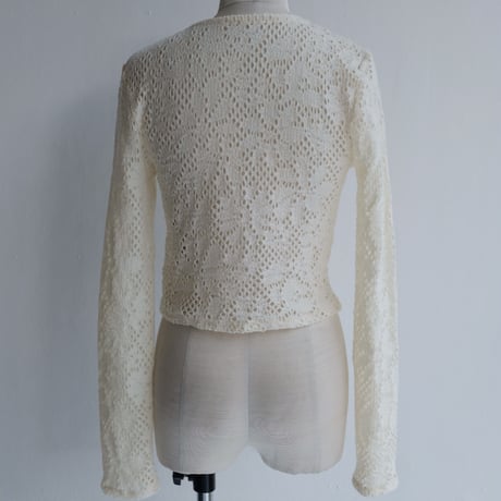 flower wool cardigan