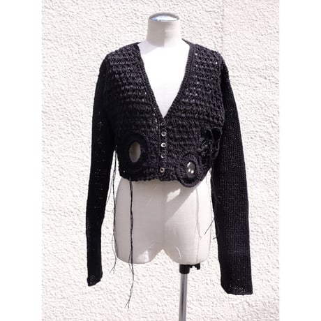 motif konjac hand knit cardigan