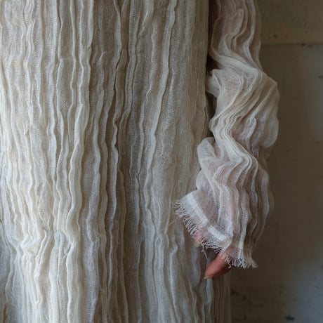 wool linen gawze dress