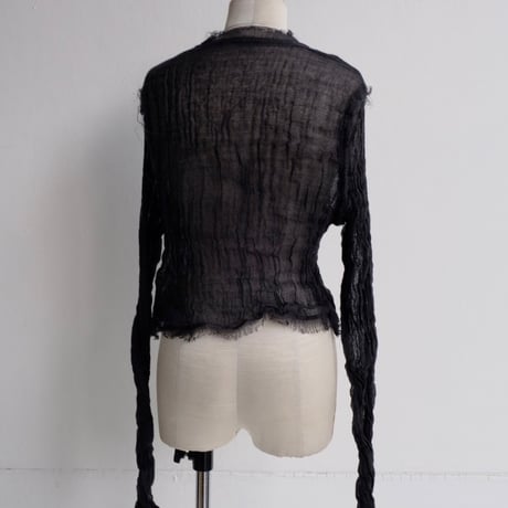 wool linen gawze cardigan