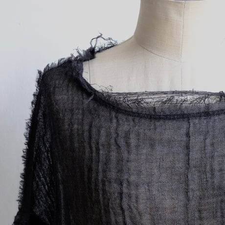 wool linen gawze top