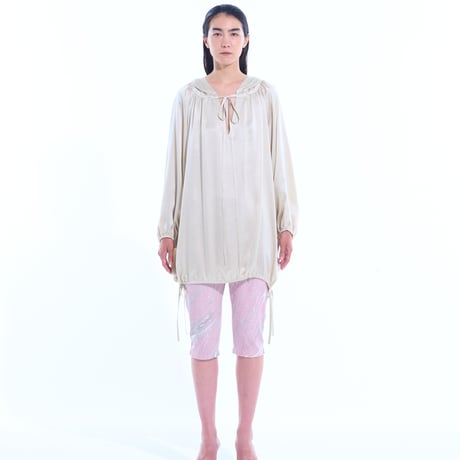 silk hoodie tunic
