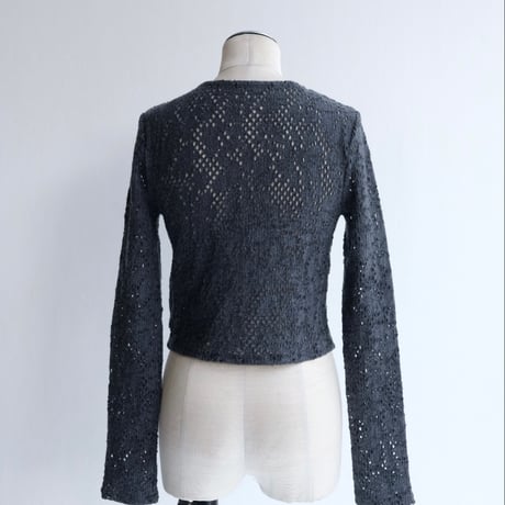 flower wool cardigan