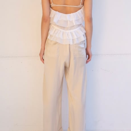 ramie sheer frill vest