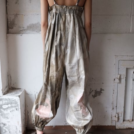 suminagashi cotton harem jumpsuit
