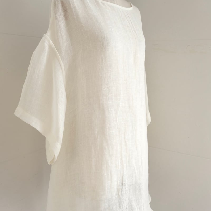 linen gawze T-shirt | ERiKOKATORi