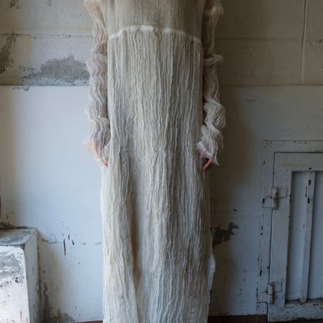 wool linen gawze dress
