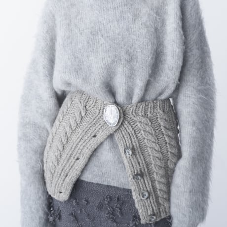 kid mohair turtle neck knit