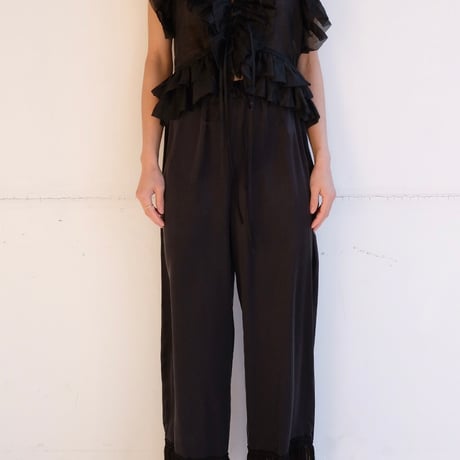 ramie sheer frill vest
