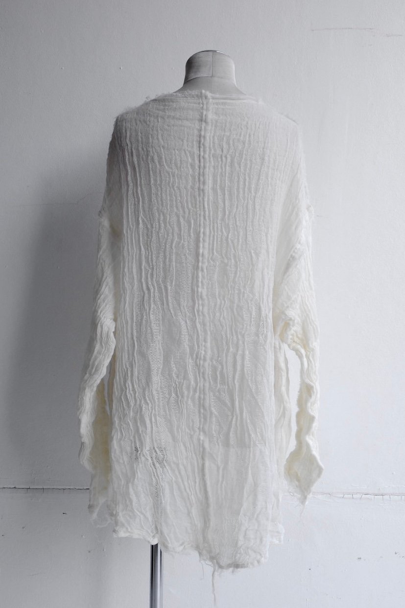 wool linen gawze top | ERiKOKATORi