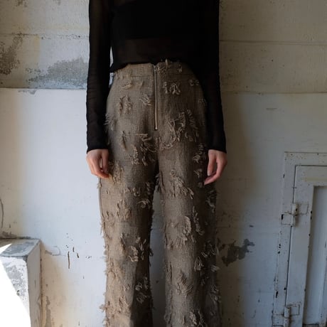 cotton mesh turtle neck top