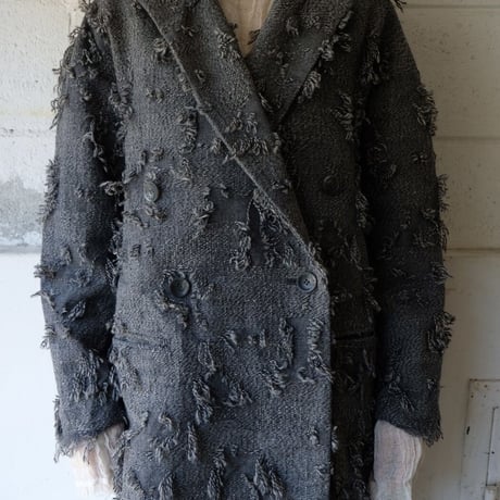ripped wool w jacket