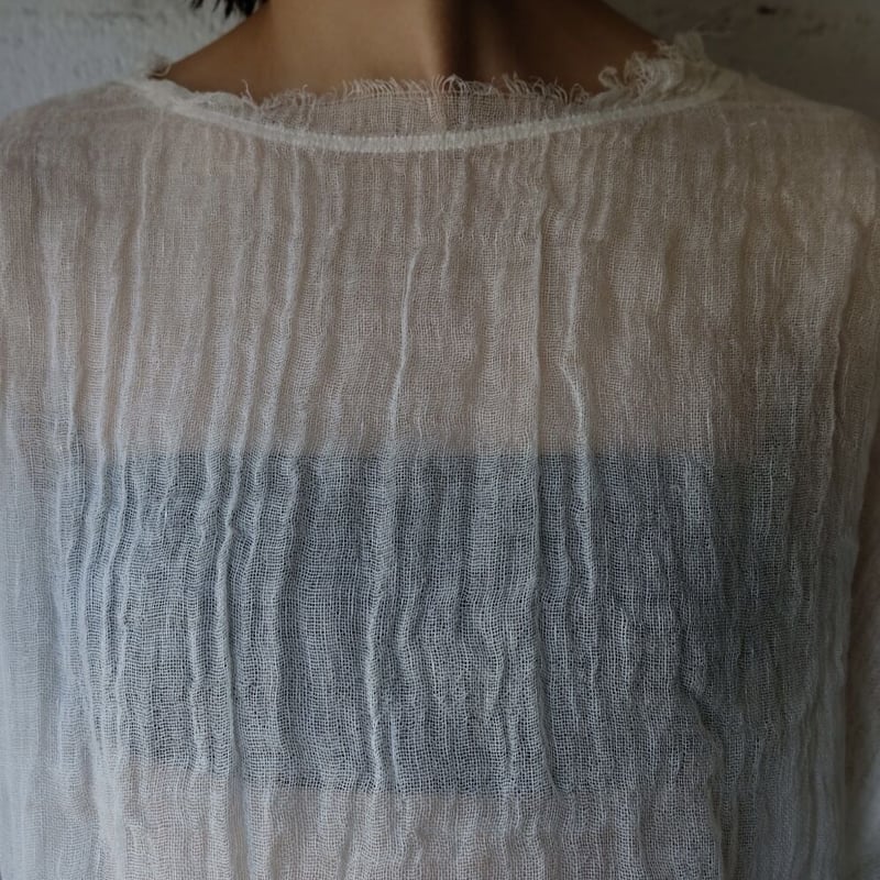 極美品 ERiKOKATORi エリコカトリ ウールリネンガーゼ アイボリー 冬