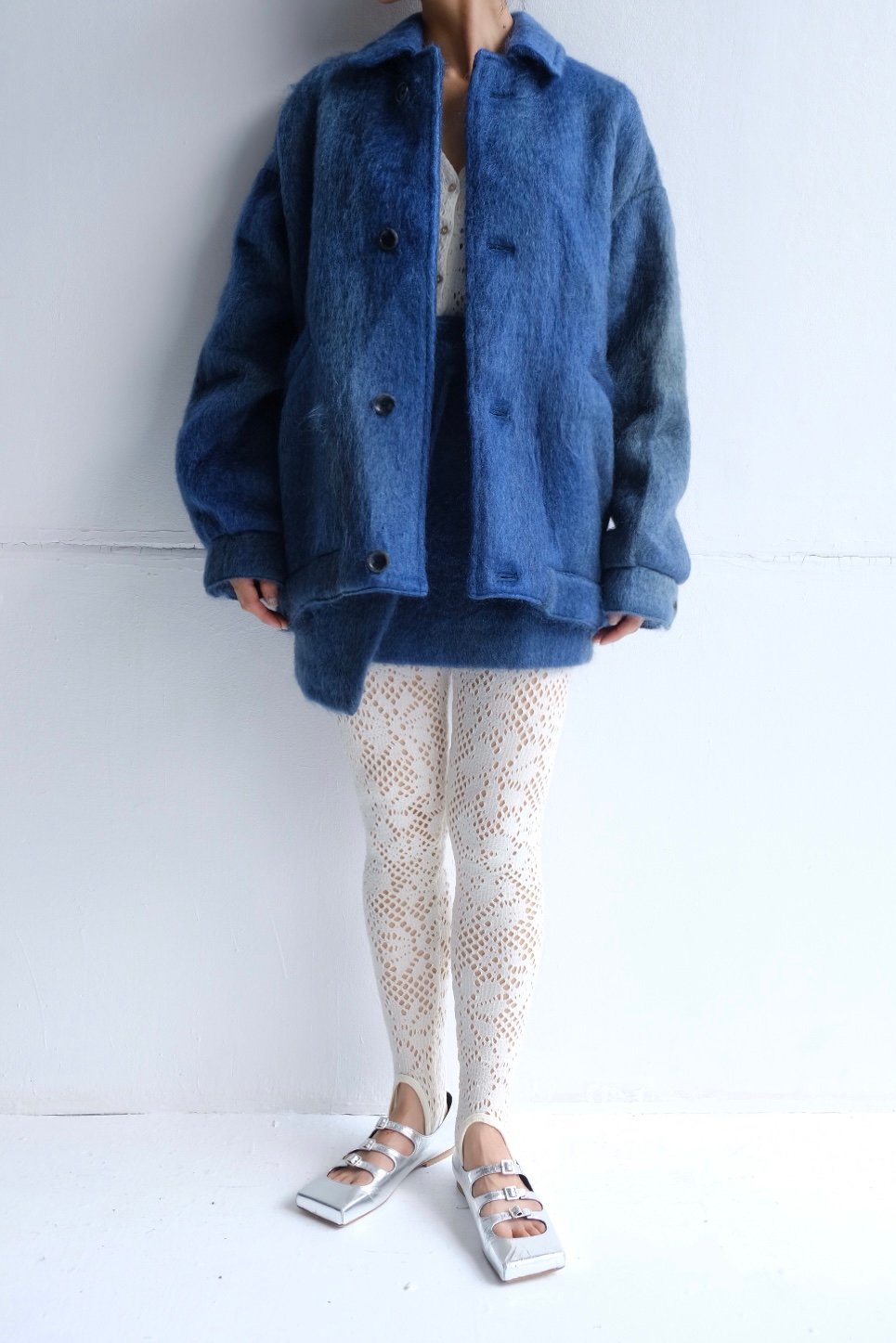 ジャケット・アウター ERiKOKATORi kid mohair coat flow dye kid mohair jacket | ERiKOKATORi
