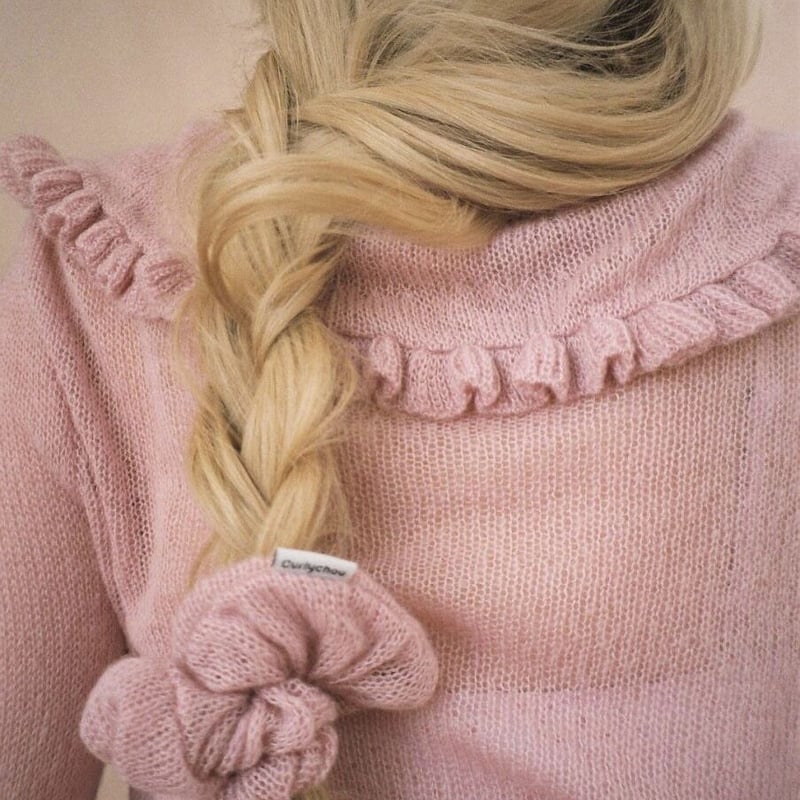 Sheer Knit Chou Chou（Pink） | Curlychou