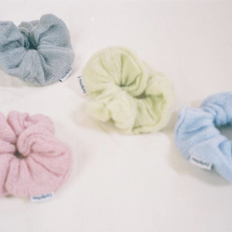 Sheer Knit Chou Chou（Blue） | Curlychou