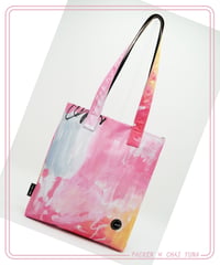 Wide handle tote bag/[CHAI YUNA Original print ]（サイン入ポストカード付き）