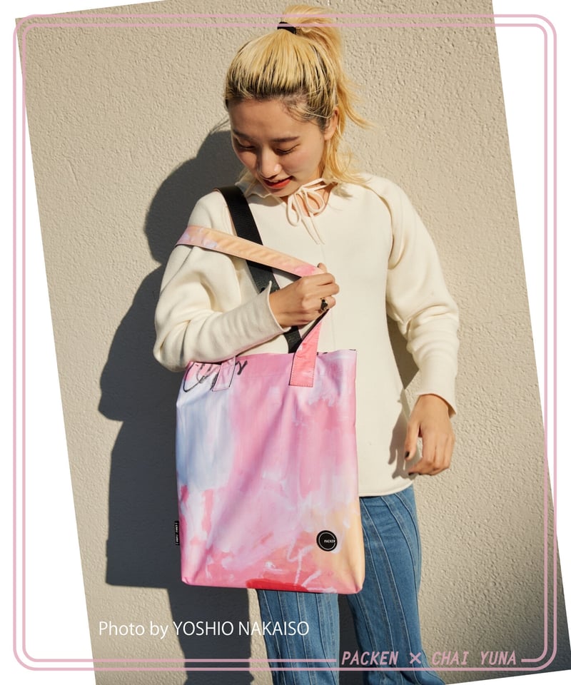 Wide handle tote bag/[CHAI YUNA Original print