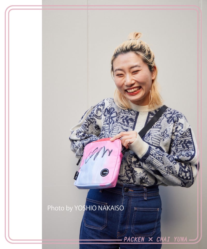 Square shoulder bag/[CHAI YUNA Original print ]