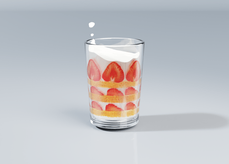 ケーキになるミルクグラス - Cake Milk Glass