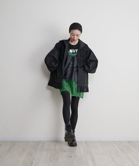 Flower lace Anorak Jacket