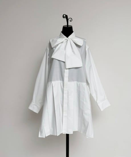 Ribbon Tie Pleats shirts
