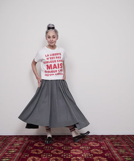 Randum hem pleats skirt