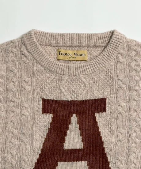 A(cademic) logo aran knit