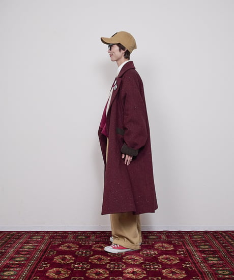 Lame herringbone coat