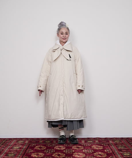 Reversible long puffed blouson