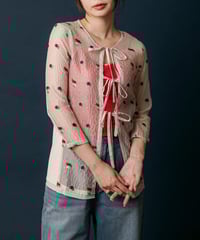 Flower Jacquard blouse