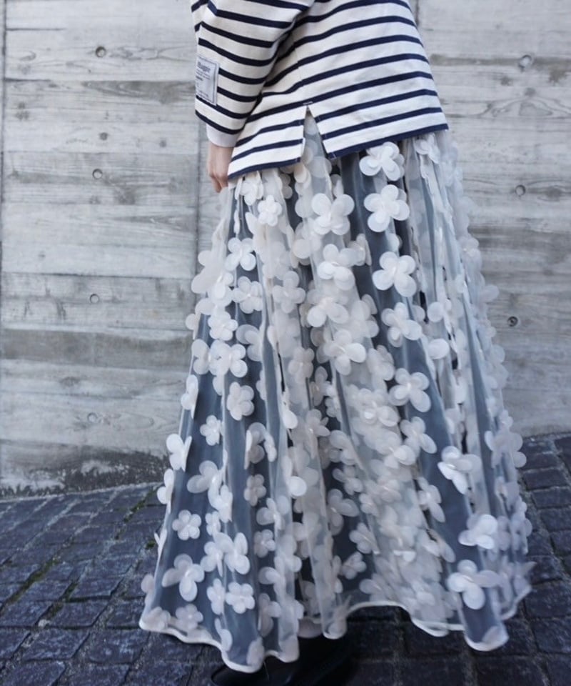 スカート THEREDTHREAD S butterfly gather skirt THEREDTHREAD】S butterfly gather skirt