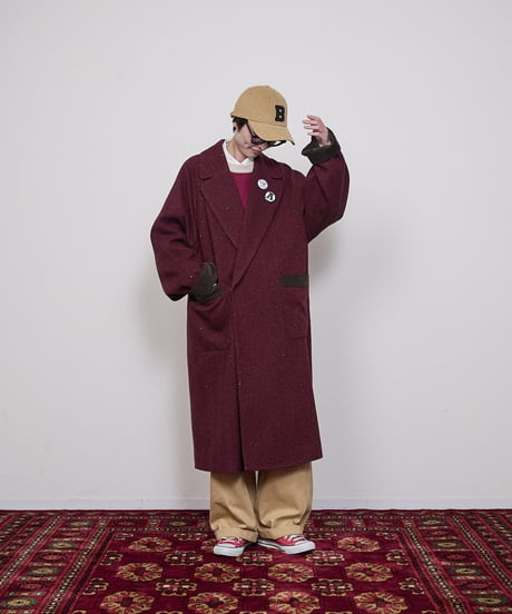 Lame herringbone coat
