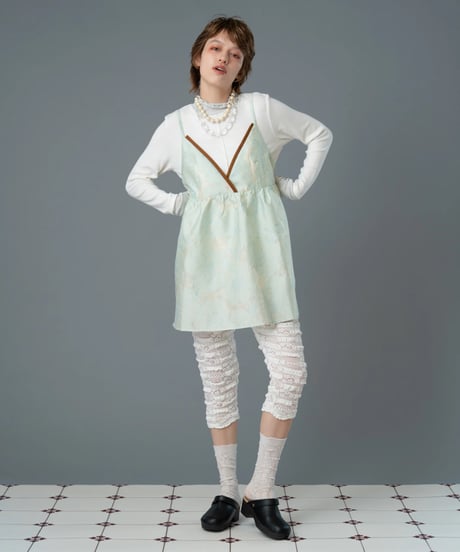 Flower jacquard mini dress