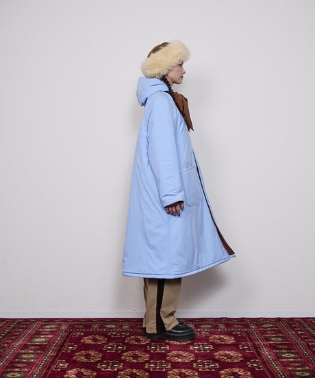 Reversible long puffed blouson