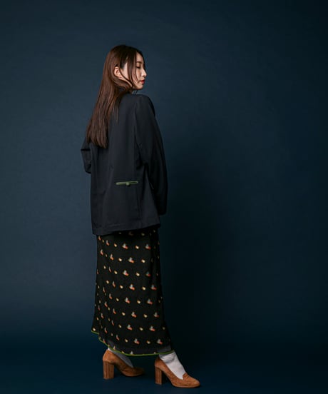 Flower jacquard skirt
