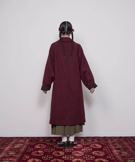 Lame herringbone coat