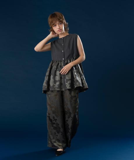 Flower Jacquard Pants