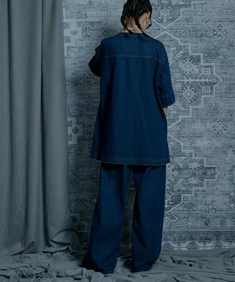 Denim long jacket