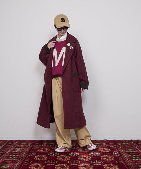 Lame herringbone coat