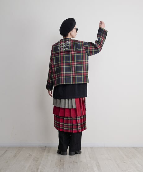 Check Wrap Skirt